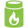 Icône flamme – catégorie Chambres de chauffe