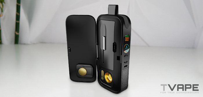 Vue ouverte de l'AirVape Legacy Pro 2 debout