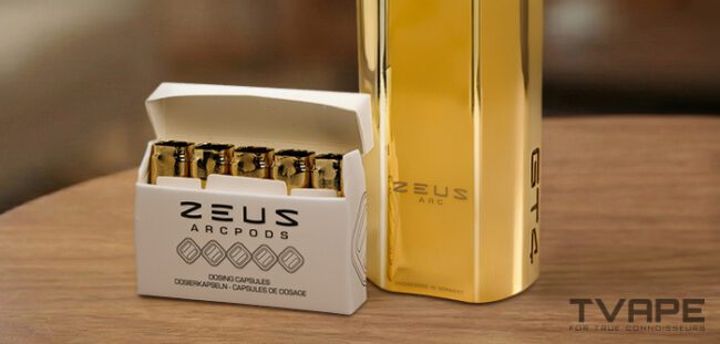 Vaporisateur Zeus Arc GT4 (Gold Edition) avec pods de concentr&eacute;