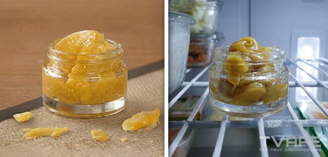 Exemples de stockage de concentr&eacute;s avec un c&ocirc;t&eacute; &agrave; l'air libre et l'autre au frigo