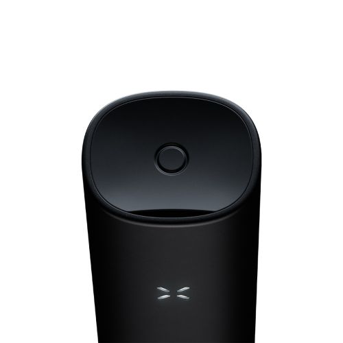 Gros plan sur l'embout buccal PAX Flow et l'indicateur LED – détail du vaporisateur portable