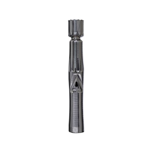 Vaporisateur DynaVap UniDyn couleur acier en acier inoxydable, conçu pour la vaporisation portable d'herbes sèches, avec une prise ergonomique et une construction durable.