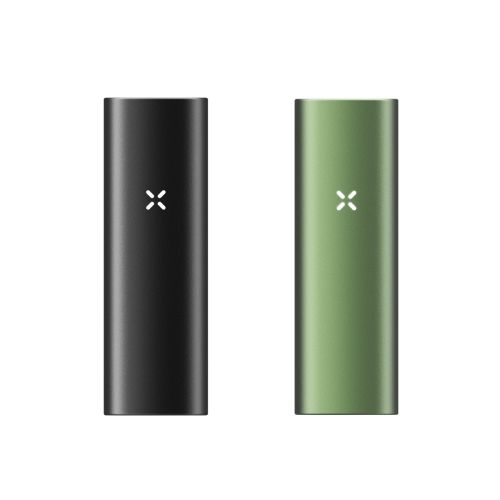 Vaporisateur New Pax Mini – options de couleurs Onyx et Greenstone présentées côte à côte.