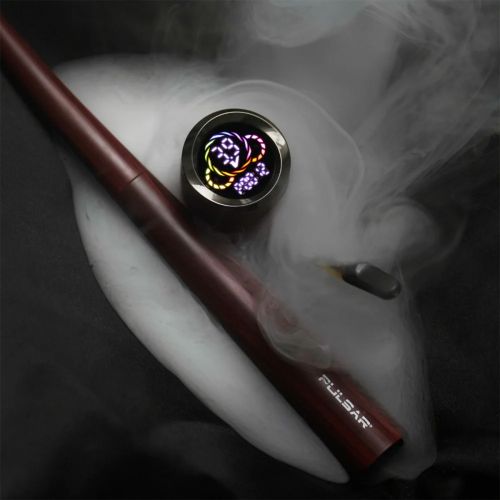 Pulsar 510 DL Wizard Pipe avec cartouche 510, tige en bois et écran couleur rond fumé