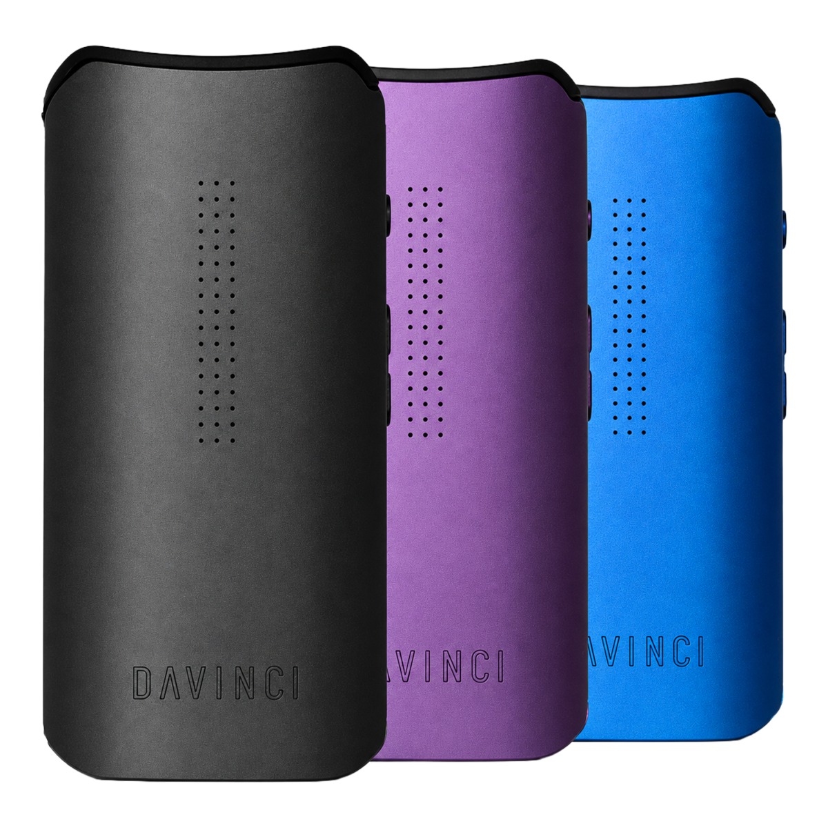 Le vaporisateur DaVinci IQ Core, présenté en 3 coloris différents