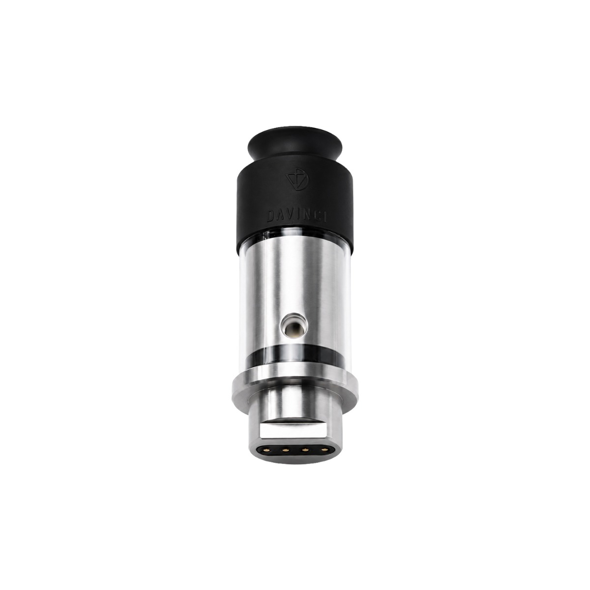 Davinci EQ Electric Ceramic Herb Chamber upright side view showing the slotted lower body
