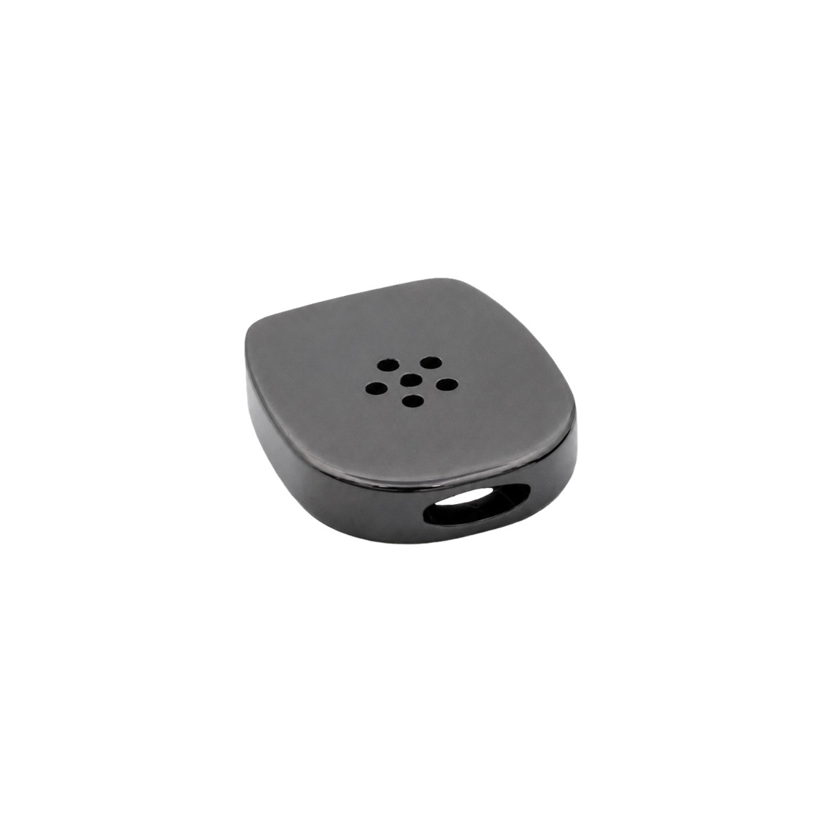 Embout plat en zircone DaVinci MIQRO gris foncé avec sortie de vapeur à six trous sur le dessus et fente ovale sur le côté