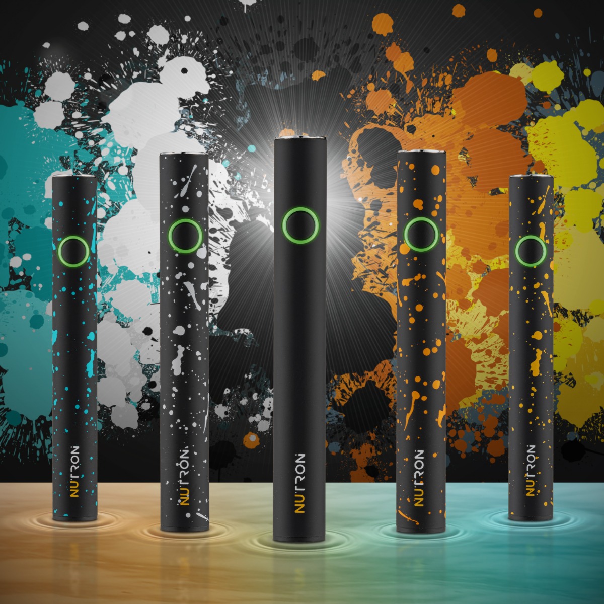 Tronian Nutron avec un fond coloré et des options de couleurs