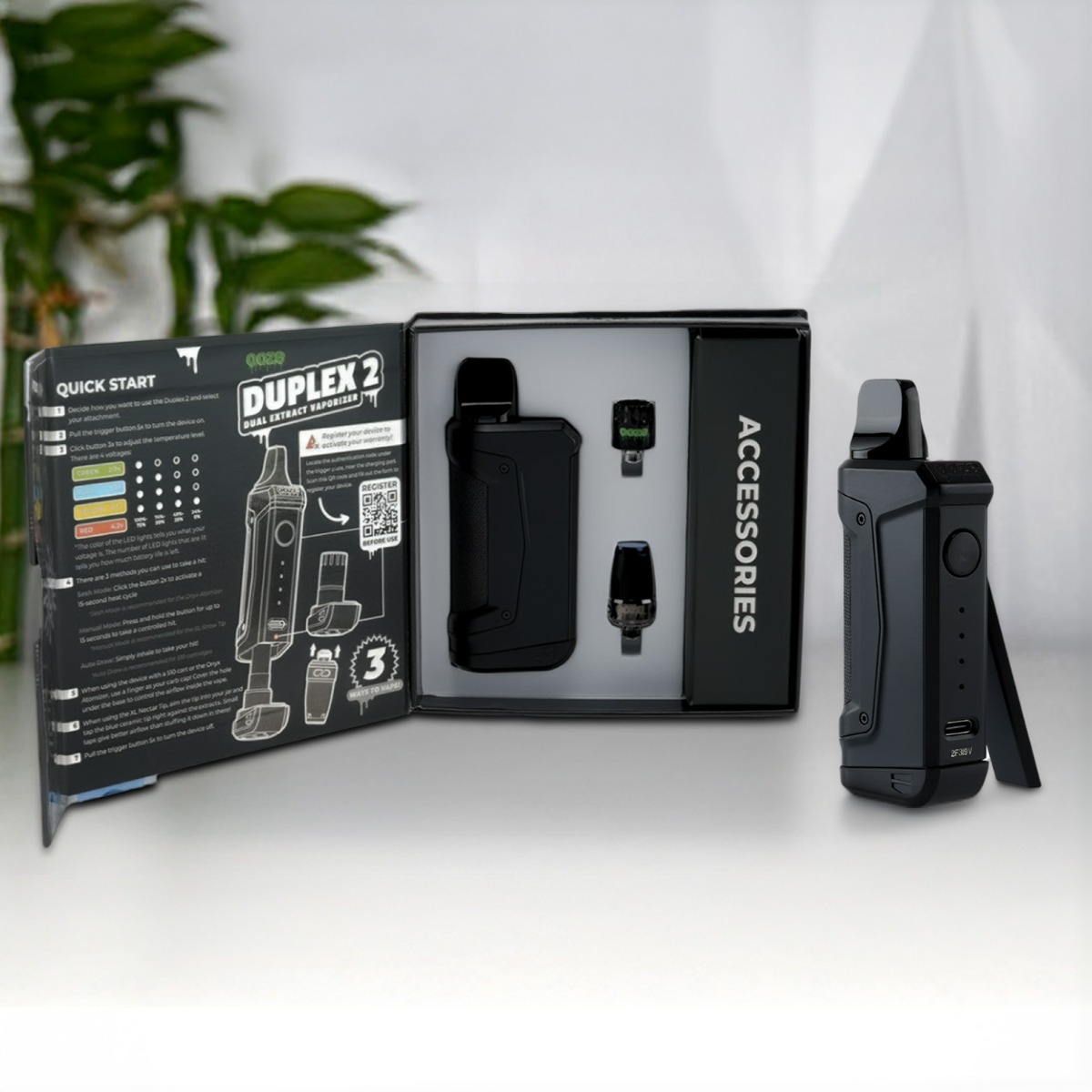 Vaporisateur à concentré Ooze Duplex 2 avec son emballage