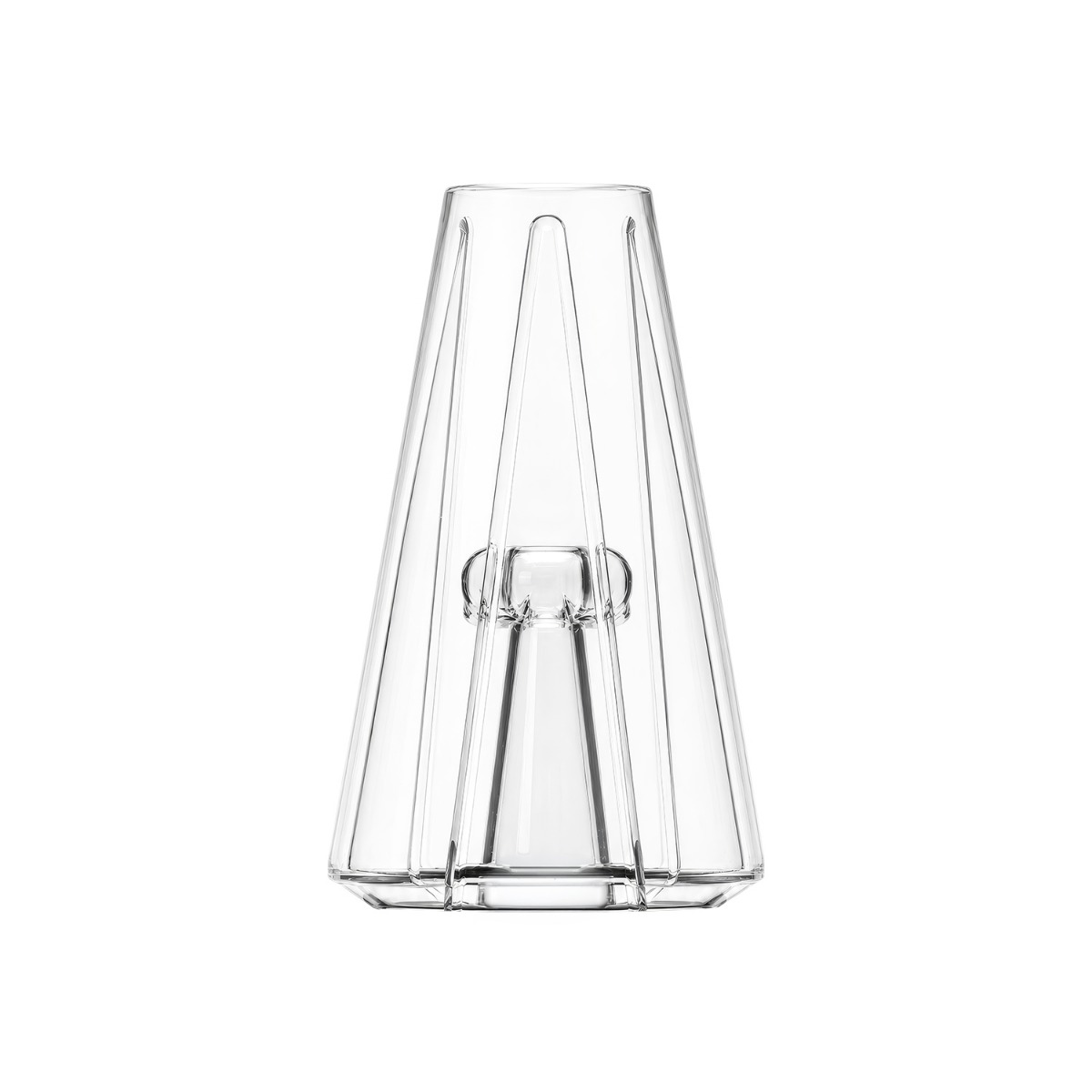 Tronian Omegatron 2 Glass Cup, coupe à vapeur en verre borosilicate effet cascade, vue de face
