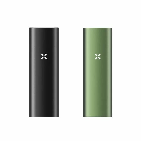 Vaporisateur New Pax Mini – options de couleurs Onyx et Greenstone présentées côte à côte.
