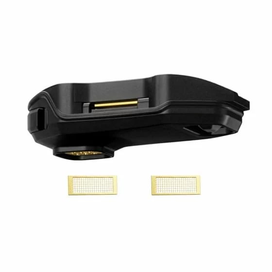 Embout Zeus Arc GT4 noir avec points de contact dorés et deux grilles GT Heat Sink incluses.