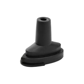 Adaptateur à eau 10 mm en silicone noir Davinci IQ2 / IQC avec tige conique sur une base ovale nervurée