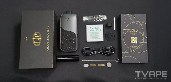 Vaporisateur AirVape Legacy Pro 2 - ce qu'il y a dans la boîte
