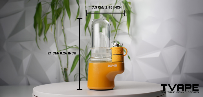 Bomb Sykloud E Rig - dimensions du vaporisateur