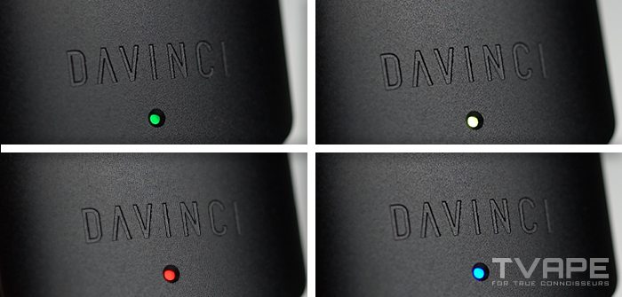 DaVinci Artiq 510 Thread Paramètres de température de la batterie en 4 couleurs de LED