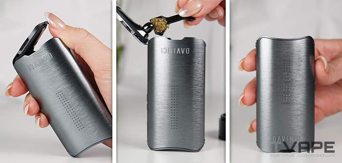 DaVinci IQ3 Dry herb Vaporizer chargé d'herbe