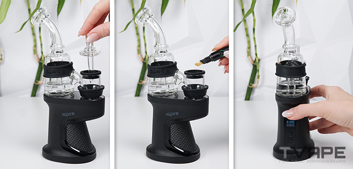 Comment fonctionne Ispire Daab E Rig - remplissage de la chambre avec de l'herbe sèche