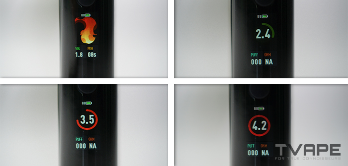 Batterie Portable LITL SNEAKY 510 - indicateurs LED montrant le réglage de la température de la batterie 510 Thread