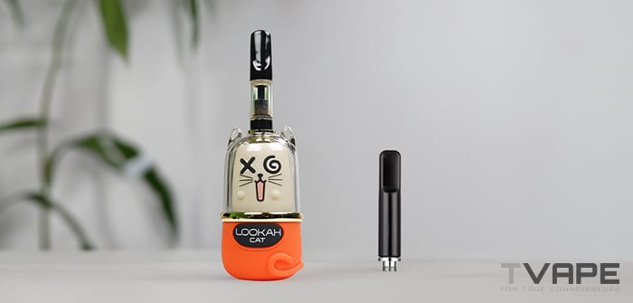 La batterie Lookah Cat 510 est présentée avec le Litl Heat, une chambre pour la cire solide.