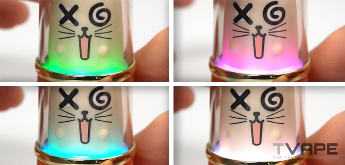 Batterie Lookah Cat 510 filetage - Des voyants LED qui montrent les réglages de tension