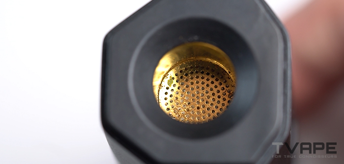 Nectar Hex Vaporisateur d'herbe sèche plaqué or Chambre 3D gros plan