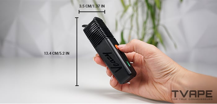 Vaporisateur d'herbes sèches Veazy - dimensions du vaporisateur portable