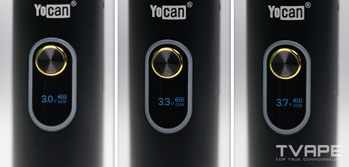 Gros plan sur les LED du stylo à cire Yocan Orbit 2.0