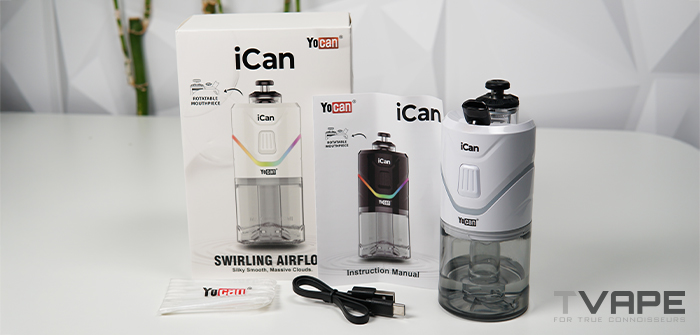 Yocan iCan E Rig et ses différentes pièces
