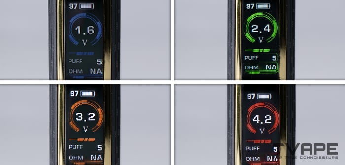 Images côte à côte de toutes les LED Zeus Ion Pro pour le réglage de la température