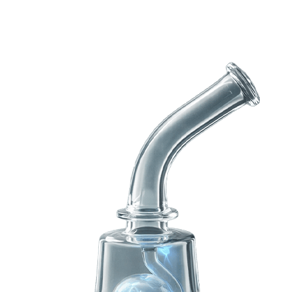 Bong en verre avec bol pour herbe sèche
