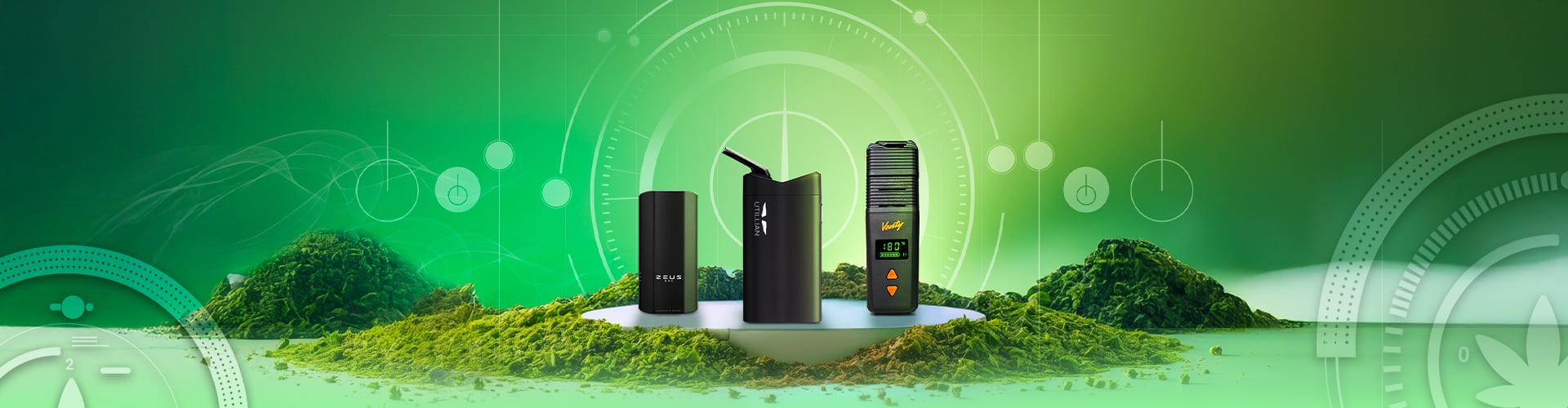Top 3 des vaporisateurs d’herbes premium - Bannière catégorie vapes à herbes.