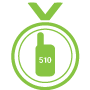 Icône médaille avec batterie 510 – classement Meilleures batteries 510