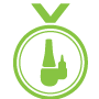 Icône médaille avec silhouette e-rig – classement Meilleurs E-Rigs