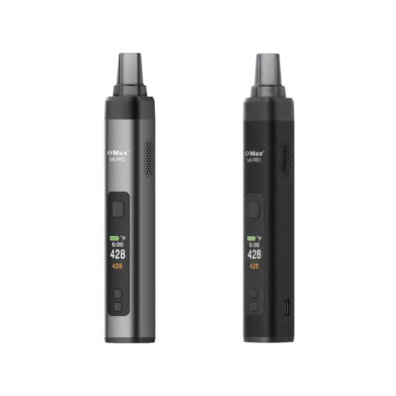 Le vaporisateur portable XMax v4 Pro est proposé en deux couleurs : noir et argent.