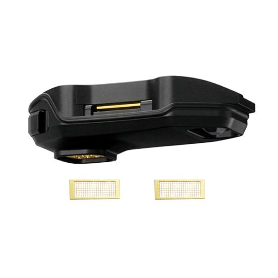 Embout Zeus Arc GT4 noir avec points de contact dorés et deux grilles GT Heat Sink incluses.