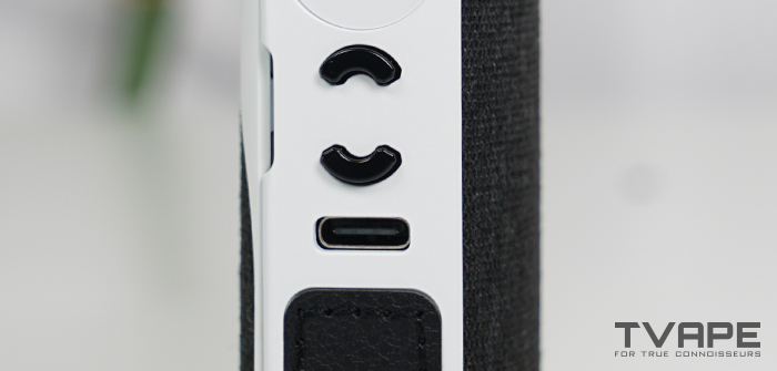Vaporisateur d'herbe AirVape Legacy Core - gros plan sur le port de recharge USB-C