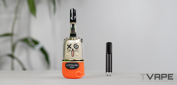 La batterie Lookah Cat 510 est présentée avec le Litl Heat, une chambre pour la cire solide.