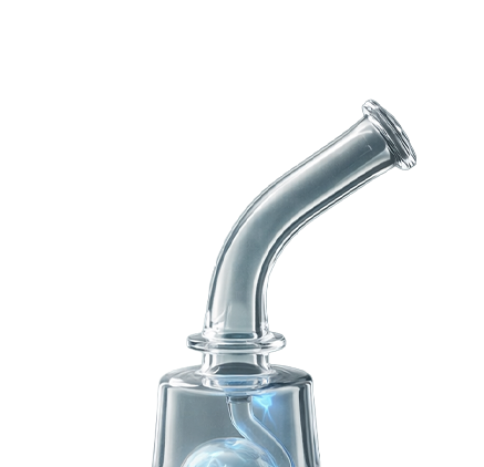 Bong en verre avec bol pour herbe sèche